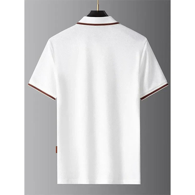 Textured Trim Polo Shirt Classic for Men | Alvaro