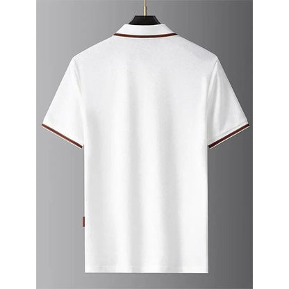 Textured Trim Polo Shirt Classic for Men | Alvaro