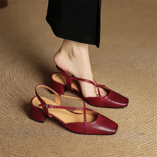 Elegant block-heel evening heels for women | Cecelia - 1