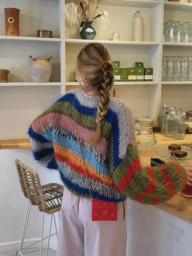 Cosy multicolour mohair everyday sweater for women | Zoé - 5