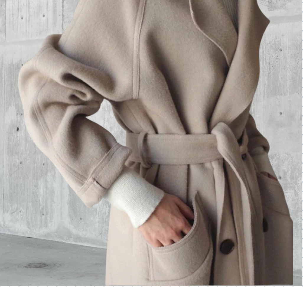 Elegant classic wool winter coat for women | Isabelle - 4