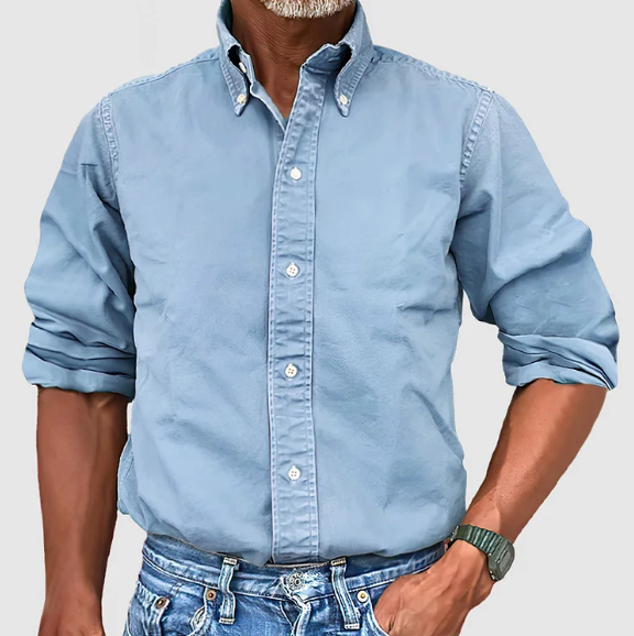 Smart casual button-up shirt for men | Nelson -4