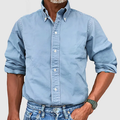 Smart casual button-up shirt for men | Nelson -4