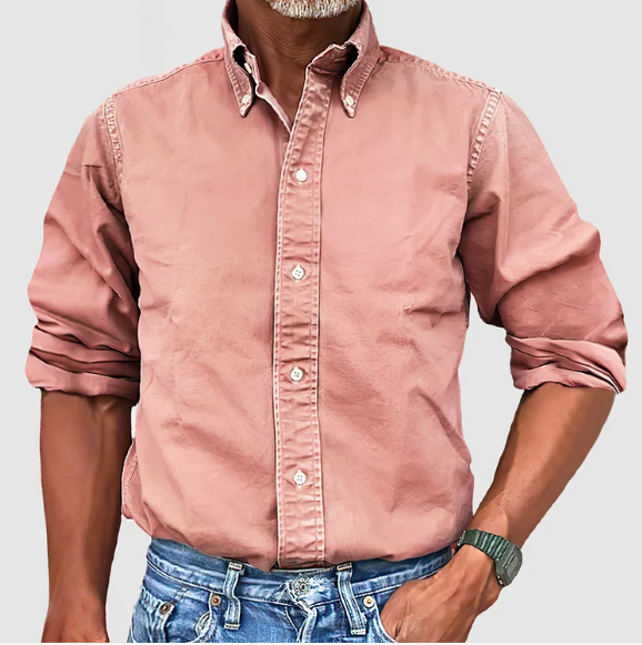 Smart casual button-up shirt for men | Nelson -5