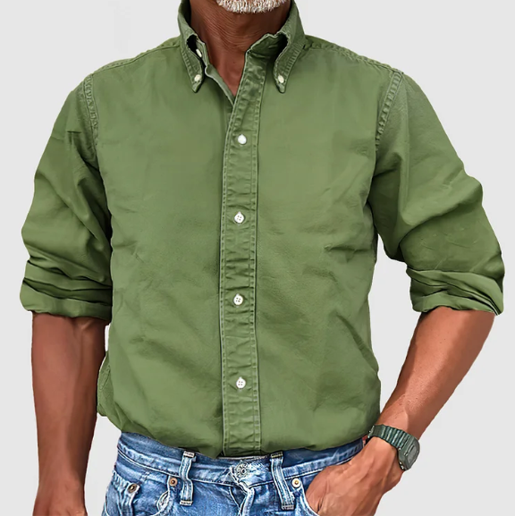Smart casual button-up shirt for men | Nelson -3