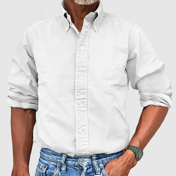 Smart casual button-up shirt for men | Nelson -8