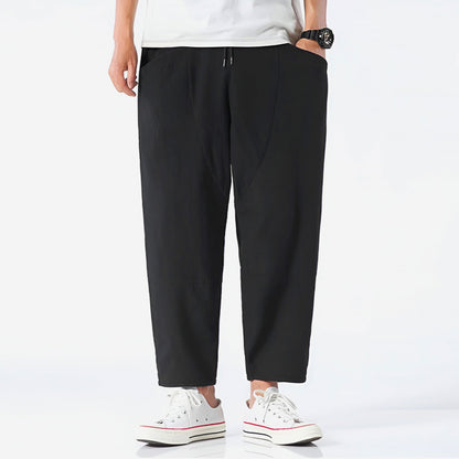 Cropped Drawstring Trousers Versatile for Men | Ardent