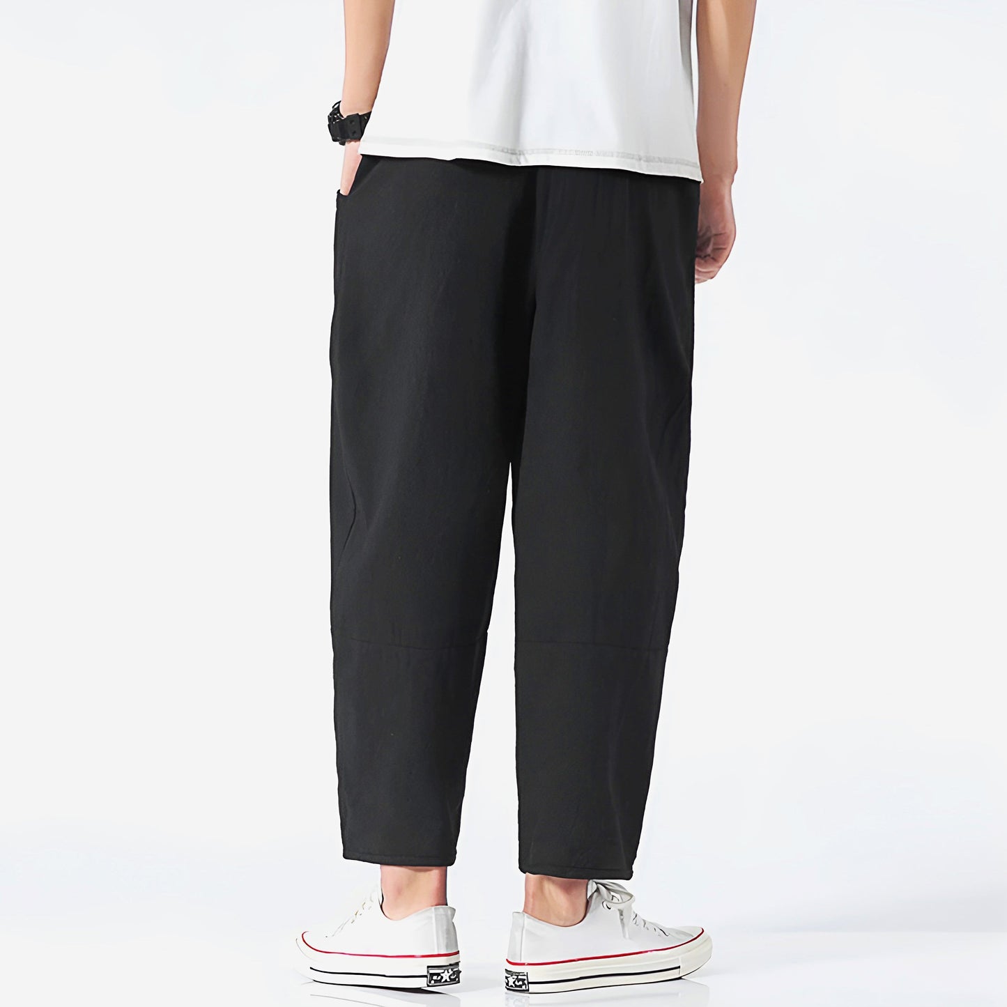 Cropped Drawstring Trousers Versatile for Men | Ardent