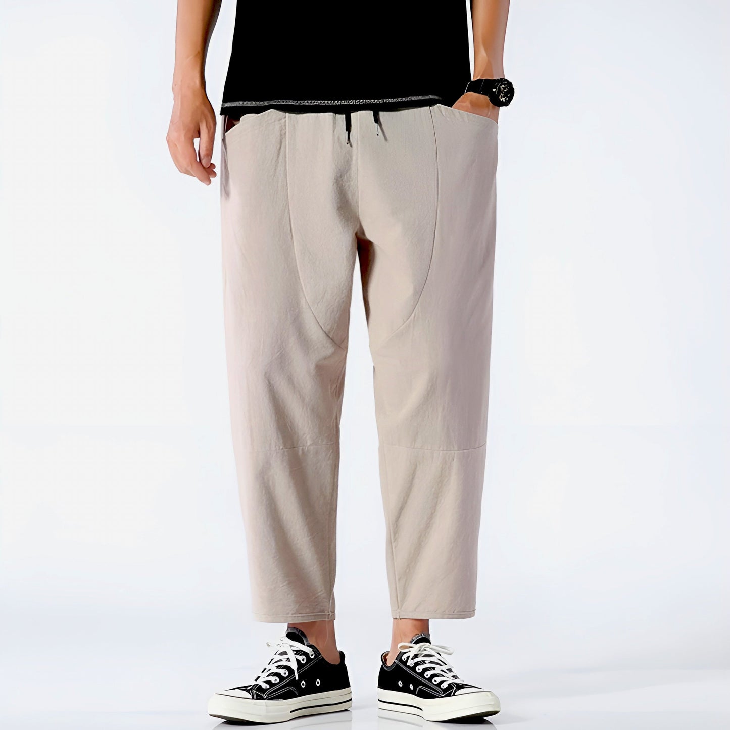 Cropped Drawstring Trousers Versatile for Men | Ardent