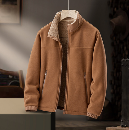 Zip Front Sherpa Jacket Stylish for Men | Calder