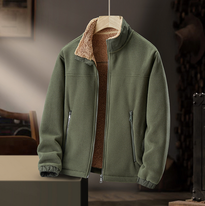 Zip Front Sherpa Jacket Stylish for Men | Calder