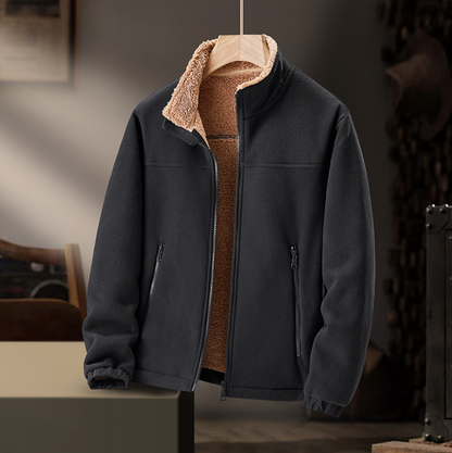 Zip Front Sherpa Jacket Stylish for Men | Calder