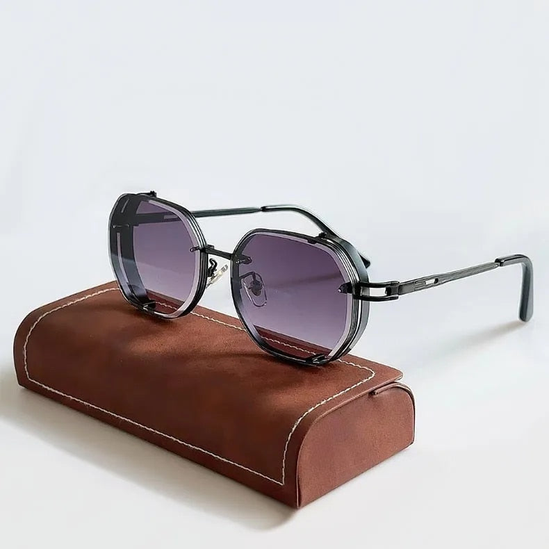 Vintage steampunk round sunglasses for men | Steampunk - 2