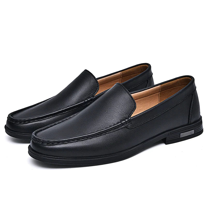 Classic leather slip-on loafers for men | Verona - 11