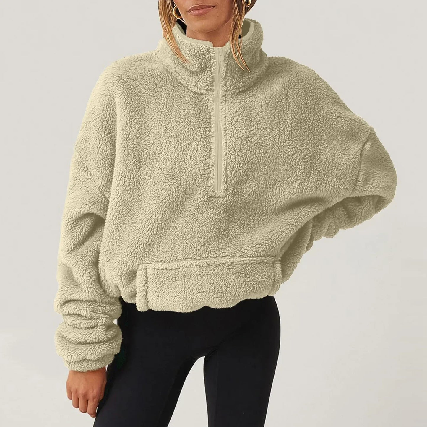 Classic half-zip knit sweater for women | Alpine - 8