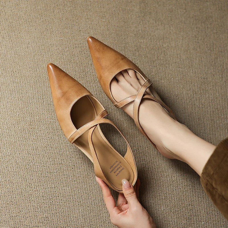 Classic leather slip-on loafers for women | Aluna - 10