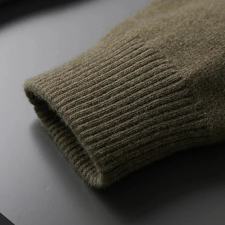 Collared Button Front Cardigan Cozy for Men | Lorenzo