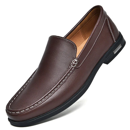 Classic leather slip-on loafers for men | Verona - 17