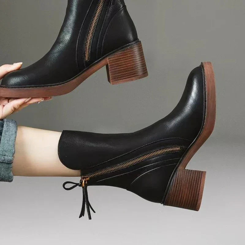 Block Heel Ankle Boots Stylish for Women | Mirella