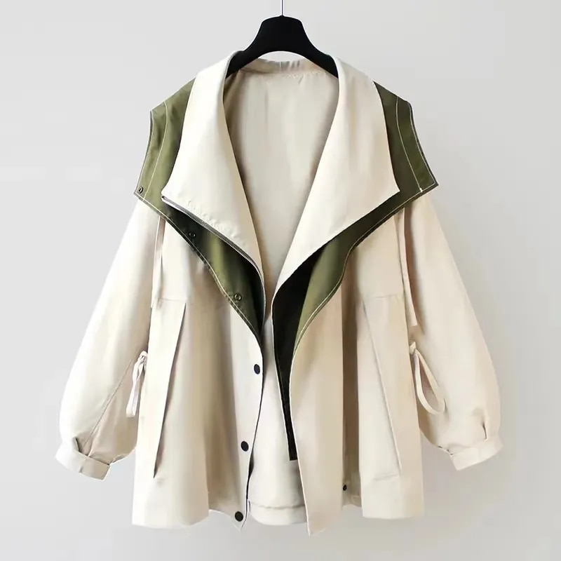 Double Layer Hooded Jacket Stylish For Women | Mireya