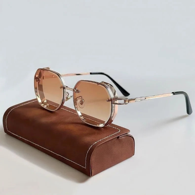 Vintage steampunk round sunglasses for men | Steampunk - 3