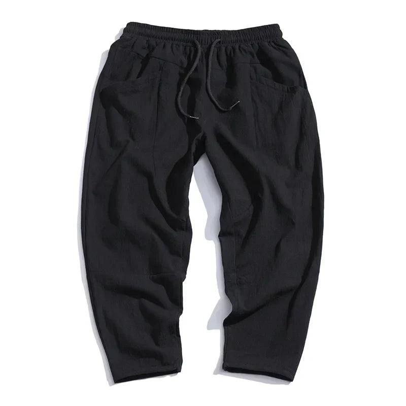 Cropped Drawstring Trousers Versatile for Men | Ardent