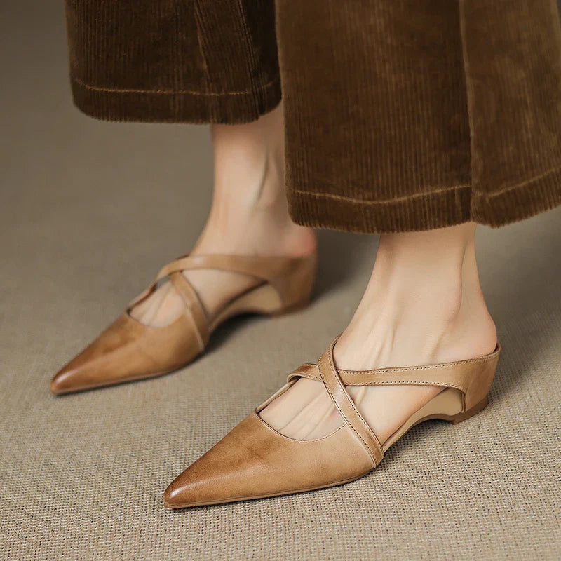 Classic leather slip-on loafers for women | Aluna - 9
