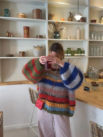 Cosy multicolour mohair everyday sweater for women | Zoé - 4
