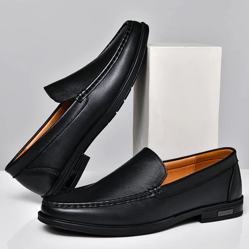 Classic leather slip-on loafers for men | Verona - 3