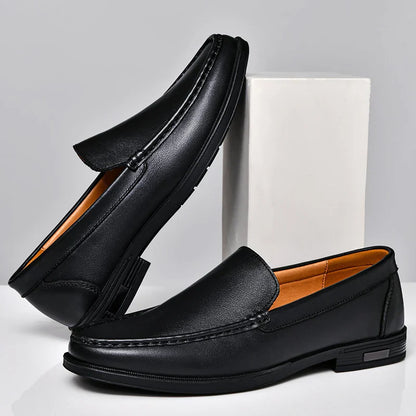 Classic leather slip-on loafers for men | Verona - 3