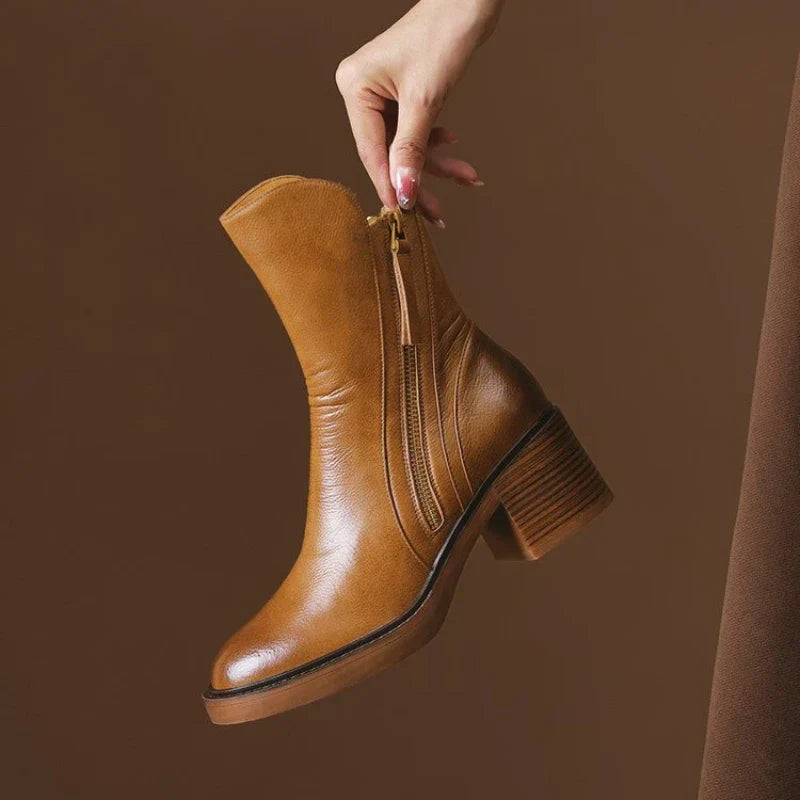 Block Heel Ankle Boots Stylish for Women | Mirella