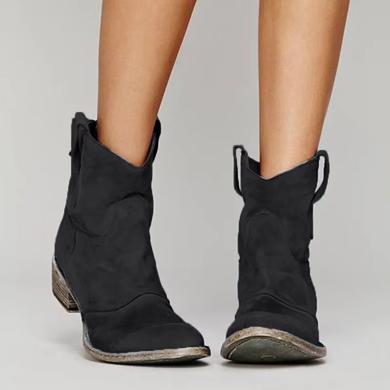 Western-style pointed ankle boots for women - 3