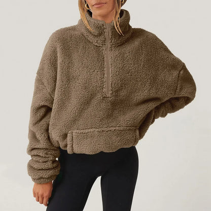 Classic half-zip knit sweater for women | Alpine - 10