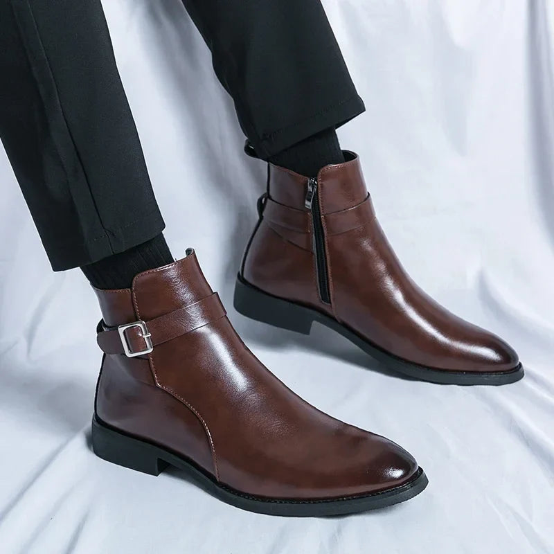 Classic leather chelsea boots for men | Sergio - 7