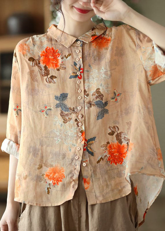 Classic peter pan collar blouse for women - 1
