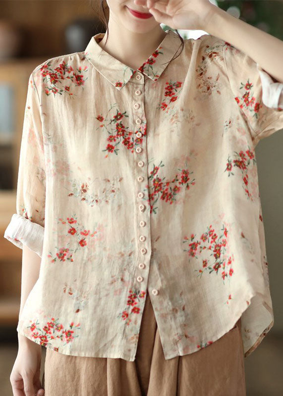 Classic peter pan collar blouse for women - 2