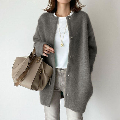 Cosy classic open-front cardigan for women | Sofia - 4