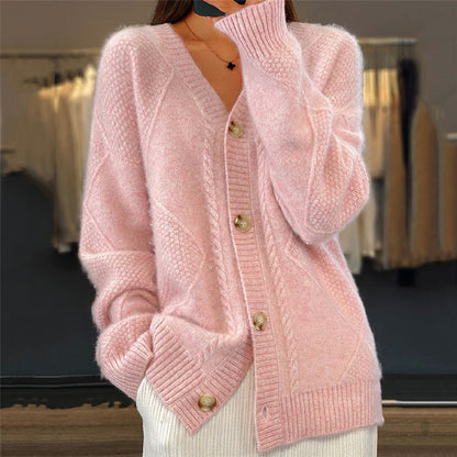 Soft cosy everyday knitted cardigan for women | Hensley -1