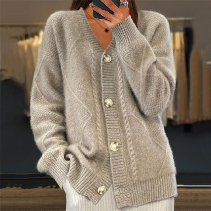 Soft cosy everyday knitted cardigan for women | Hensley -2