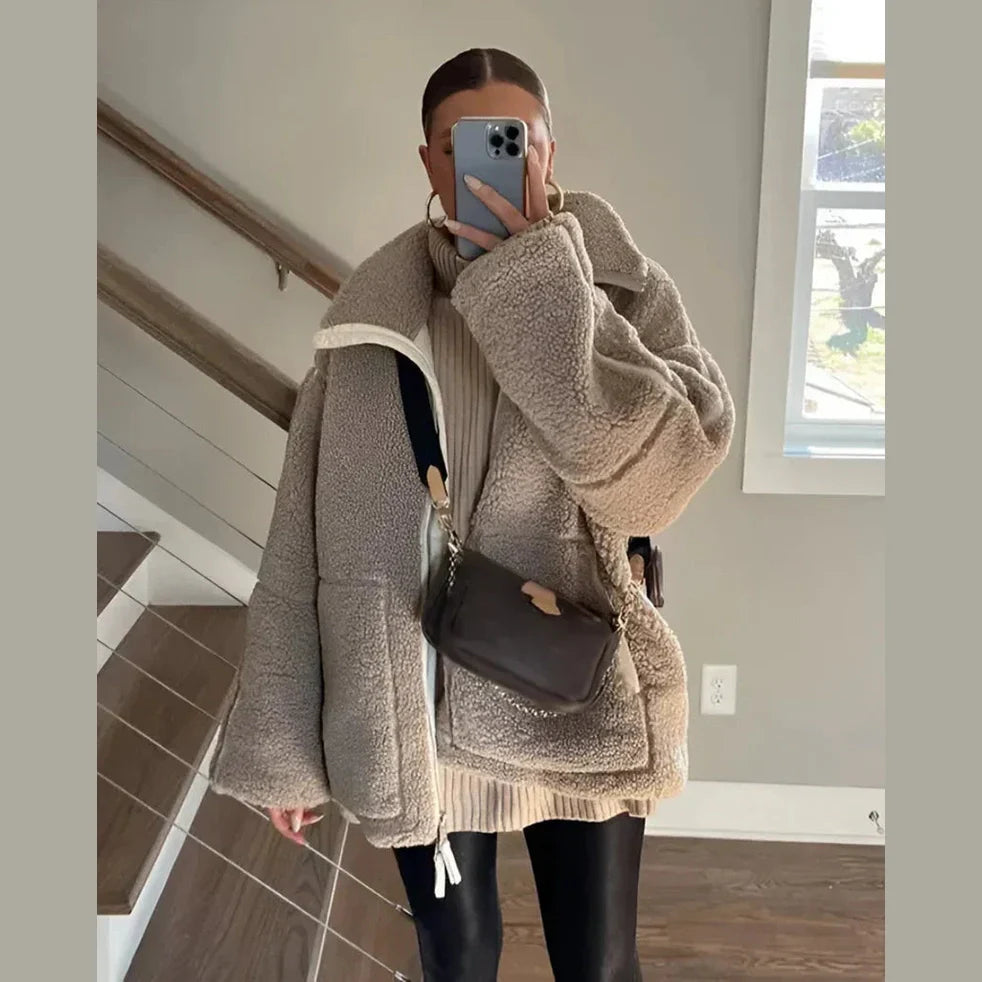 Soft warm casual winter jacket for women | Anastasia -8