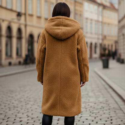 Long Hooded Textured Coat Stylish For Women | Ardelia