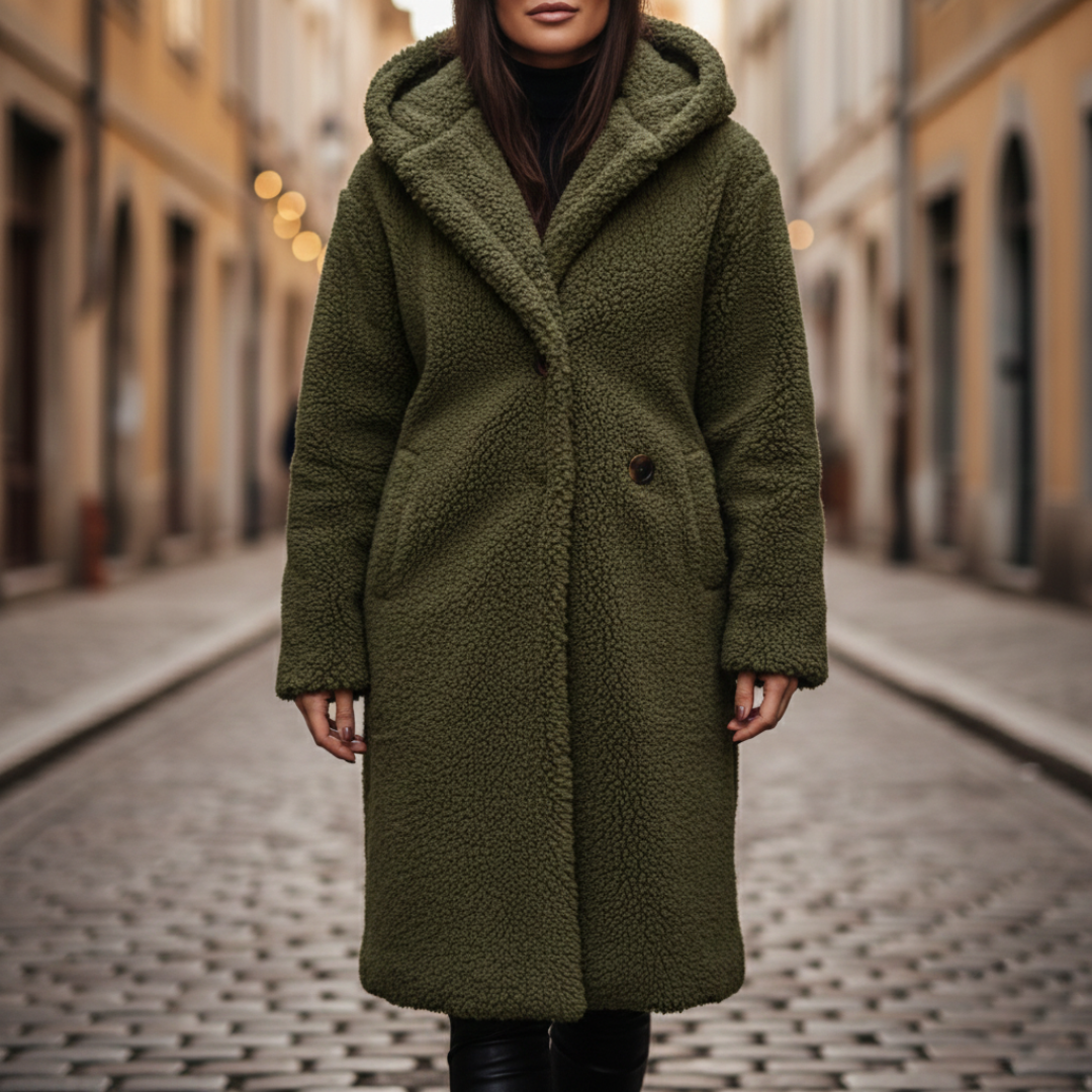 Long Hooded Textured Coat Stylish For Women | Ardelia