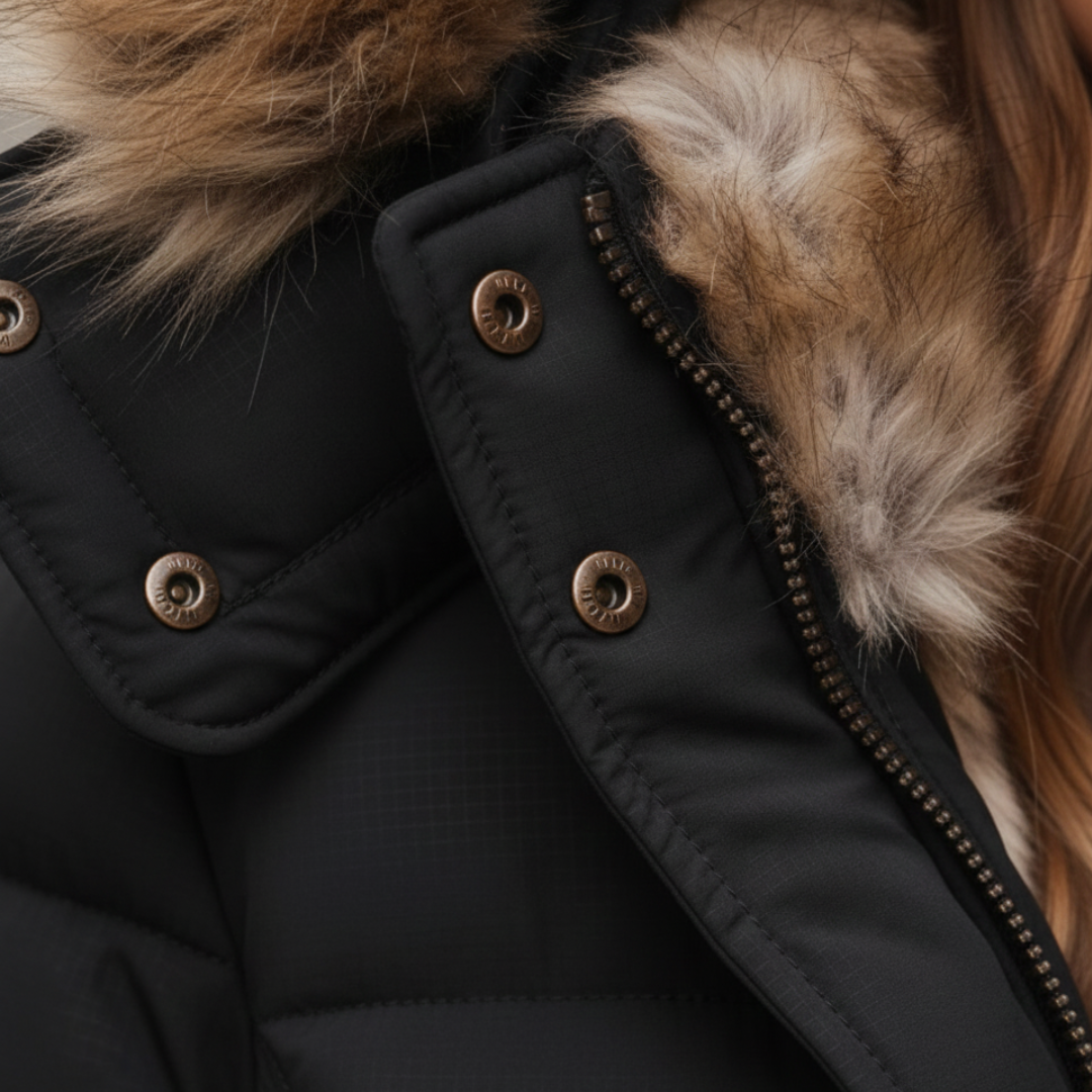 Faux Fur Hooded Quilted Parka Stylish For Women | Caldrisa