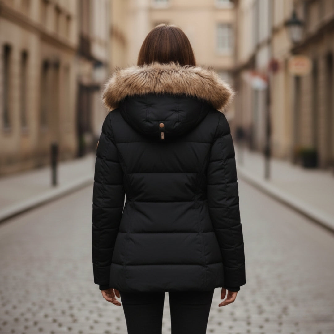 Faux Fur Hooded Quilted Parka Stylish For Women | Caldrisa