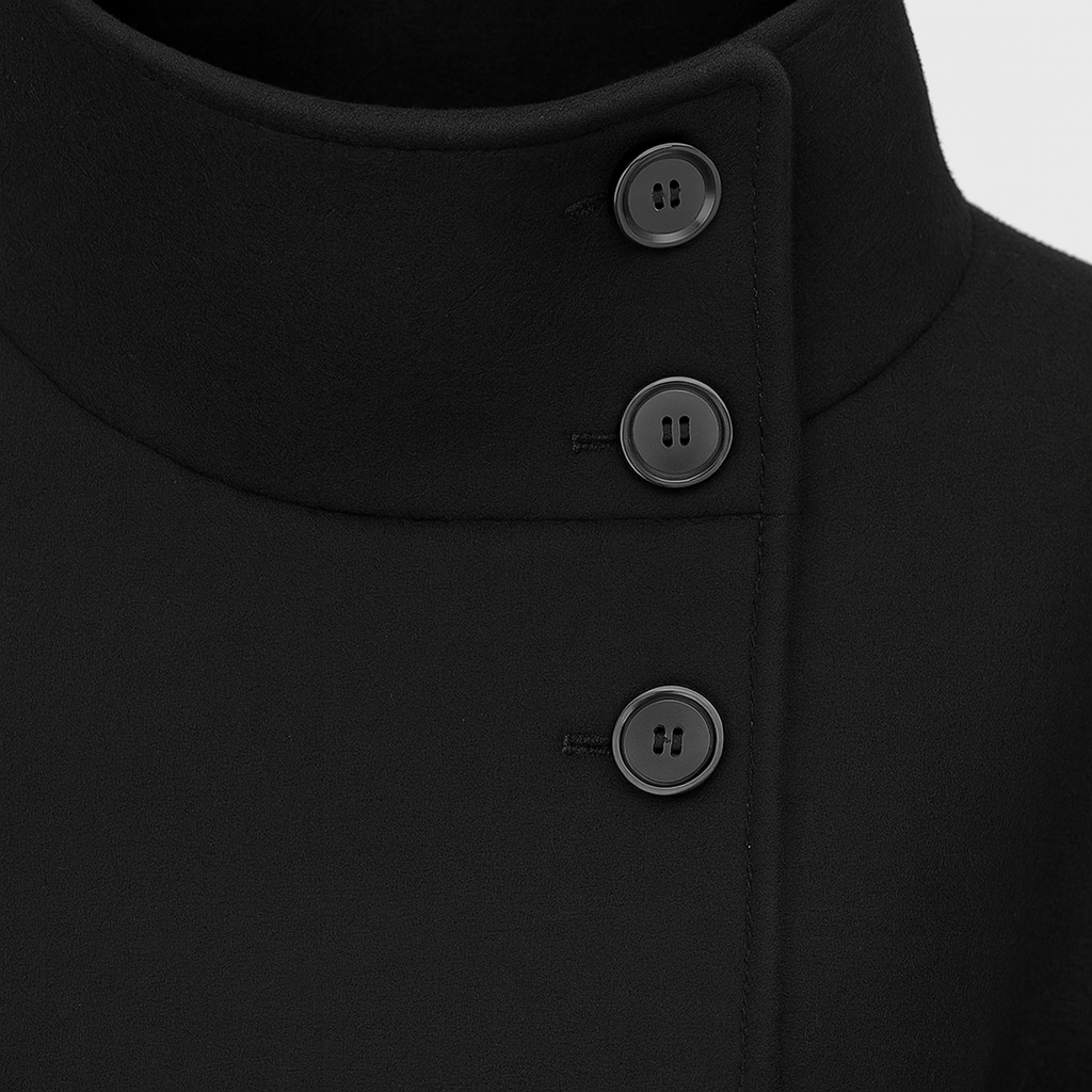 Belted High Collar Cape Coat Stylish For Women | Serelisse