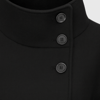 Belted High Collar Cape Coat Stylish For Women | Serelisse