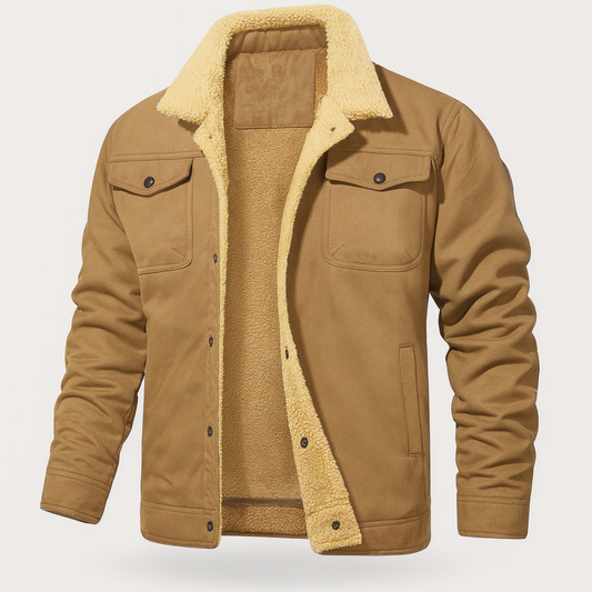 Sherpa Lined Button Front Jacket Stylish For Men | Dennis