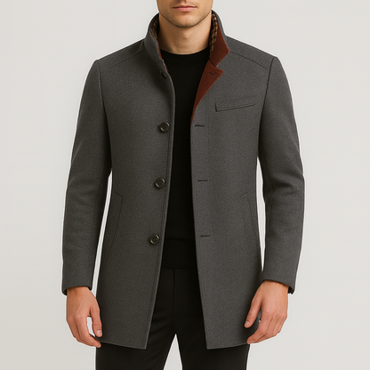 Refined wool overcoat for men | The Knightsman -2