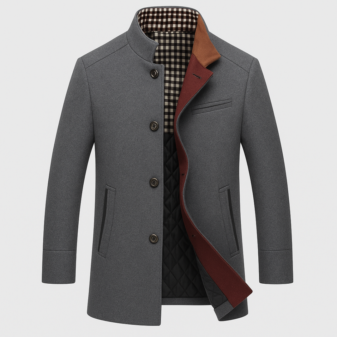 Refined wool overcoat for men | The Knightsman -1