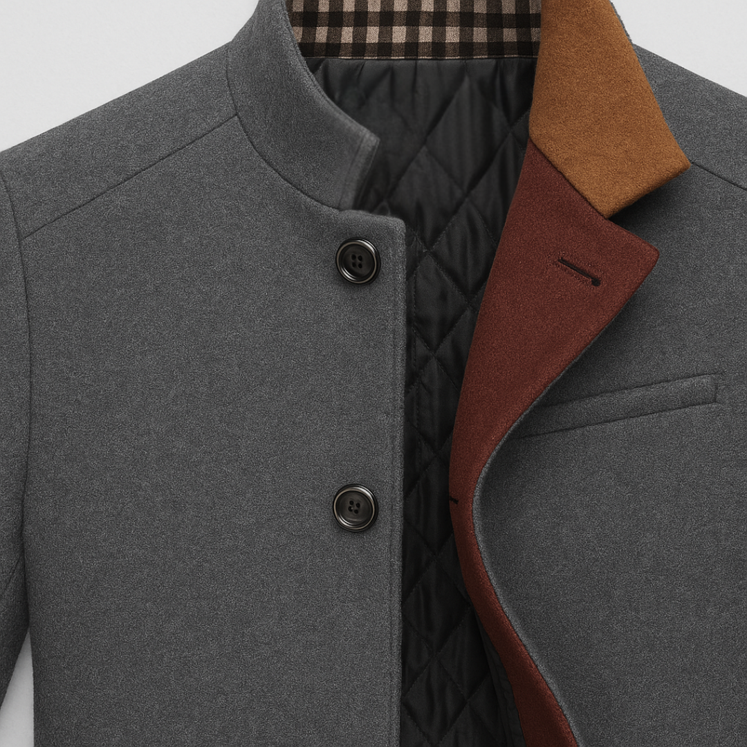 Refined wool overcoat for men | The Knightsman -3